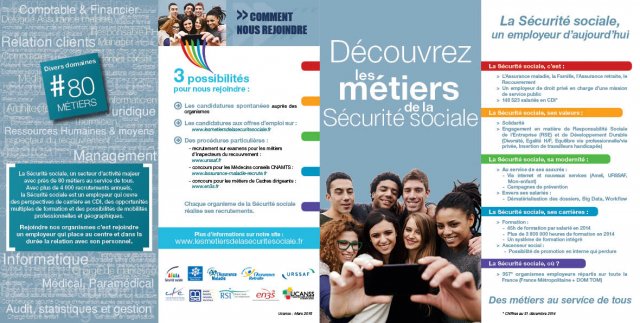 Flyer métiers de la sécurité sociale